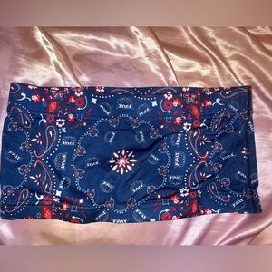 FAU bandana patterned bandeau top